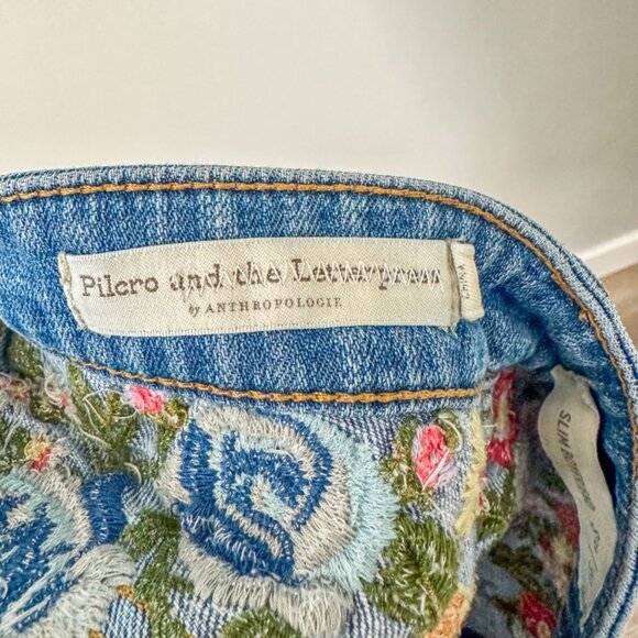 Anthropologie Pilcro Slim Boyfriend Embroidered Denim Shorts - Picture 8 of 15